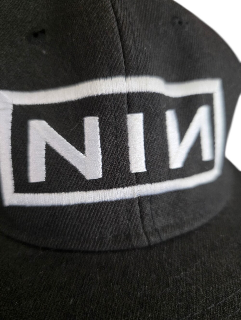 Nine Inch Nails 90's VINTAGE Hat, Black With White Embroidedery NIN. OSFM unisex